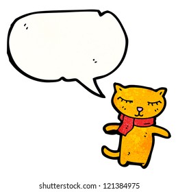cartoon cat with scarf