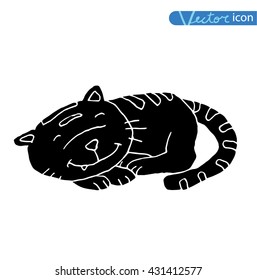 cartoon cat set illustration, vector.