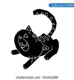 cartoon cat set illustration, vector.