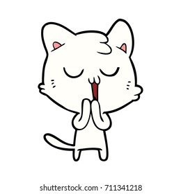 canto de un gato de dibujos animados