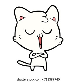 canto de un gato de dibujos animados