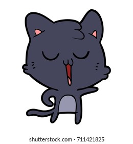canto de un gato de dibujos animados