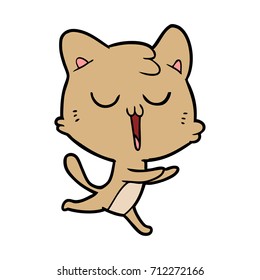 cartoon cat singing