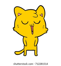 Cartoon Katze singen