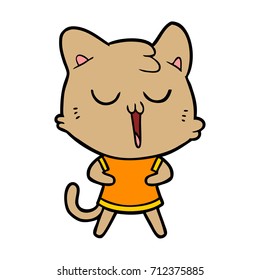 cartoon cat singing
