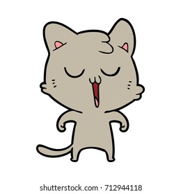 cartoon cat singing