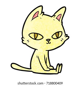 cartoon cat sitting