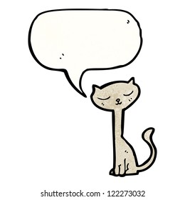 cartoon cat with speech bubble