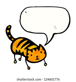 cartoon cat with speech bubble