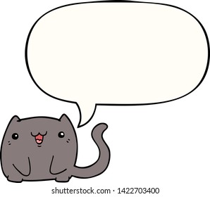 cartoon cat with speech bubble