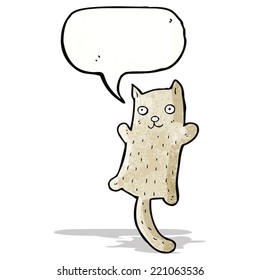 cartoon cat with speech bubble