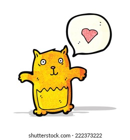 gato de dibujos animados con burbuja de habla