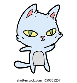 Cartoon Katze starrt