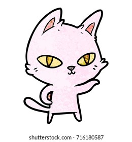 gato de dibujos animados mirando