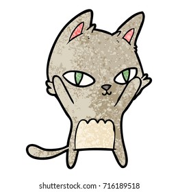 cartoon cat staring