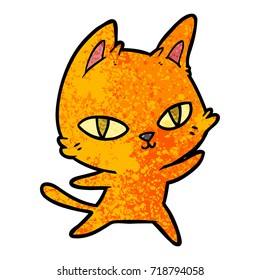 gato de dibujos animados mirando