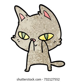 cartoon cat staring