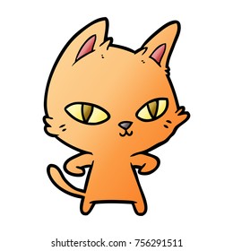 cartoon cat staring