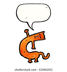 cartoon cat stretching