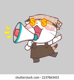 el tema del gato de dibujos animados café set lindo