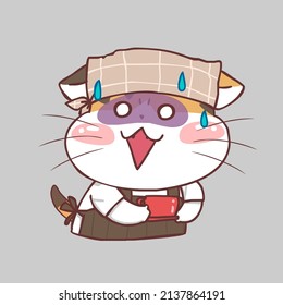 cartoon cat theme coffee set cute cute