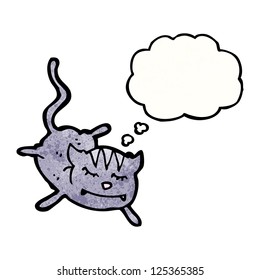 Cartoon-Katze mit Denkblase