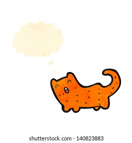 cartoon cat with thought bubble