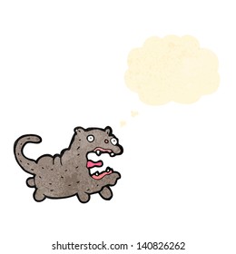 cartoon cat with thought bubble