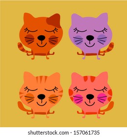 cartoon cat ,vector ,children image ,picture for babies and little kids