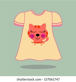 cartoon cat ,vector ,children image ,picture for babies and little kids