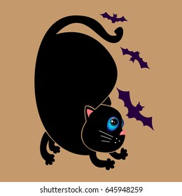 Cartoon cat - vector design, animal concept. Flat illustration. 