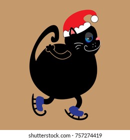 Cartoon cat - vector design, animal concept. Flat illustration. 