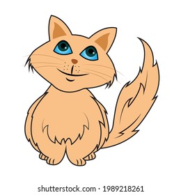 cartoon cat in vector illustration