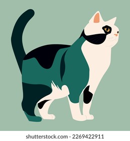 cartoon cat . cat vector illustration