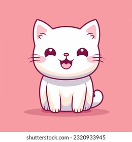 A cartoon cat Vector style illustration, cartoon illustration