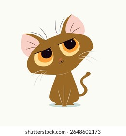 A cartoon cat Vector style illustration, cartoon illustration