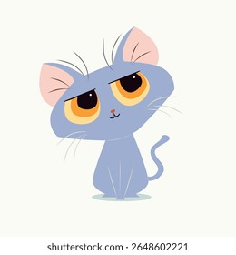 A cartoon cat Vector style illustration, cartoon illustration