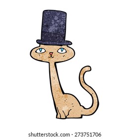 cartoon cat wearing top hat