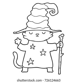 cartoon cat wizard