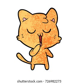 Cartoon Cat Yawning Stock Vector (Royalty Free) 726982273 | Shutterstock