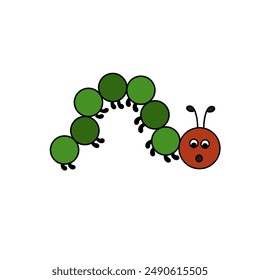 cartoon caterpillar clip art vector 