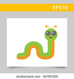 Cartoon caterpillar icon 1