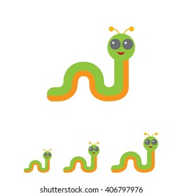 Cartoon caterpillar icon 1