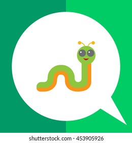 Cartoon caterpillar icon 1