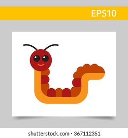 Cartoon caterpillar icon 2