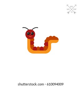 Cartoon caterpillar icon 2