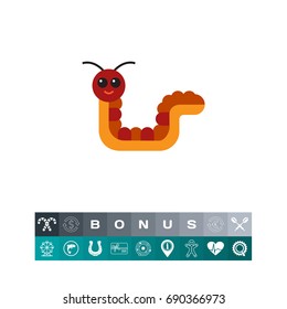 Cartoon caterpillar icon 2