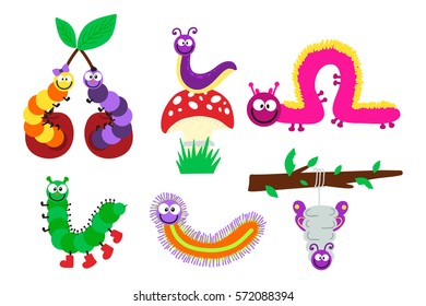 Cartoon Caterpillar Insect Vector Illustration Stock Vector (Royalty ...