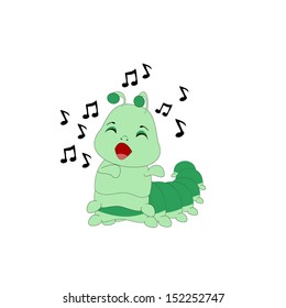 cartoon caterpillar singing