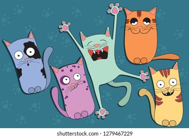 cartoon cats wallpaper